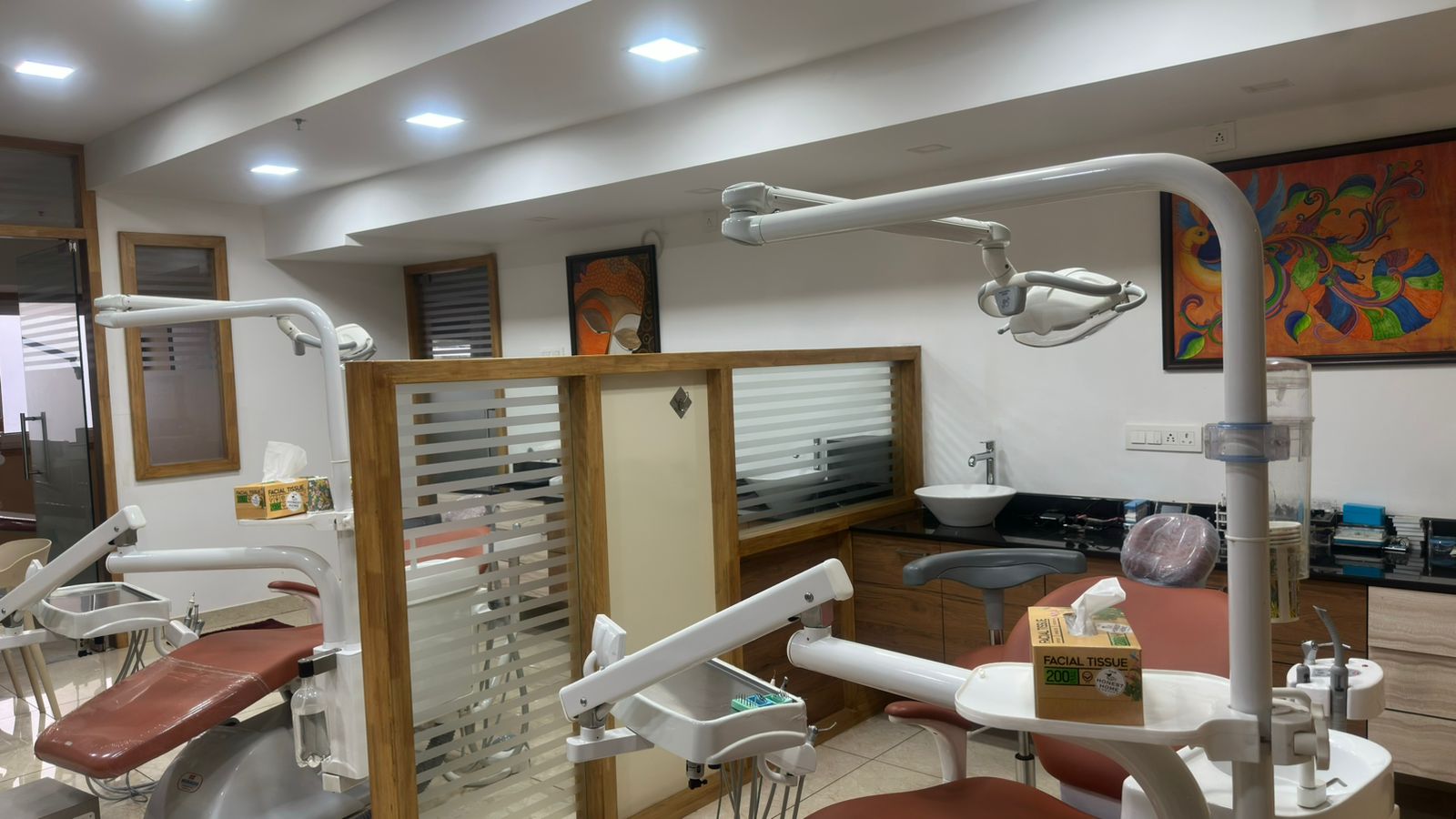 The Dental Office Mangaluru — treatment room with two modern dental chairs